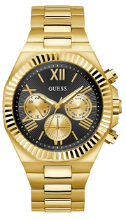  Shop Authentic Guess Equity Multifunction Black Dial Gold Steel Strap Watch For Men - GW0703G5 - Luxxuri