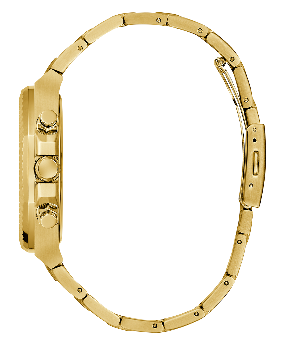  Shop Authentic Guess Equity Multifunction Black Dial Gold Steel Strap Watch For Men - GW0703G5 - Luxxuri