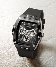  Shop Authentic Guess Phoenix Multifunction Black Dial Black Rubber Strap Watch for Men - GW0203G3 - Luxxuri