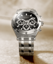  Shop Authentic Guess Continental Black Dial Silver Steel Strap Watch for Men - GW0260G1 - Luxxuri