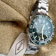  Shop Authentic Fossil Bannon Chronograph Green Dial Silver Steel Strap Watch for Men - BQ2492 - Luxxuri