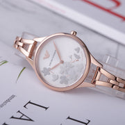  Shop Authentic Emporio Armani Aurora Quartz Silver Dial Gold Steel Strap Watch For Women - AR11108 - Luxxuri