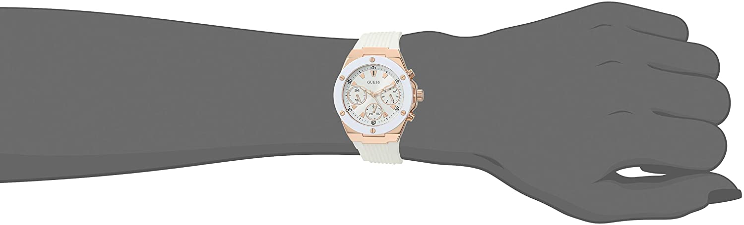  Shop Authentic Guess Overdrive Analog White Dial White Rubber Strap Watch for Women - W10614L2 - Luxxuri