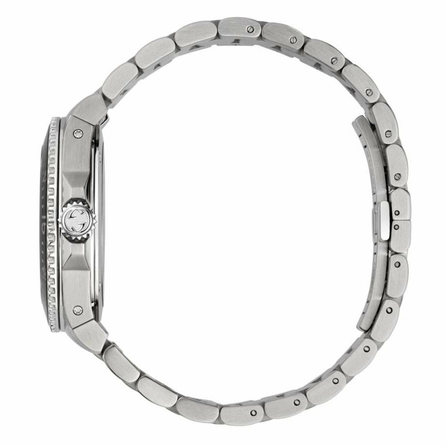 Shop Authentic Gucci Dive Quartz Black Dial Silver Steel Strap Watch For Men - YA136301 - Luxxuri