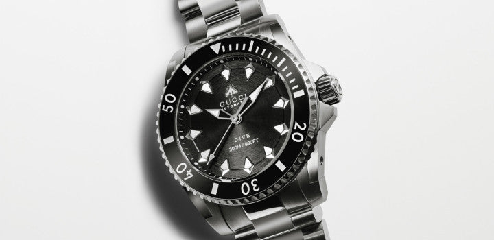 Shop Authentic Gucci Dive Automatic Black Dial Silver Steel Strap Watch for Men - YA136353 - Luxxuri