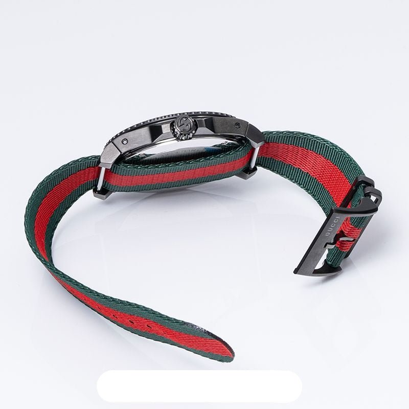  Shop Authentic Gucci Dive Green & Red Dial Green & Red Nylon Strap Watch For Men - YA136216 - Luxxuri