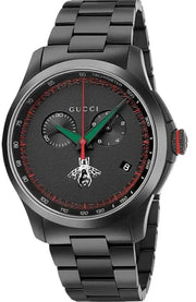  Shop Authentic Gucci G-Timeless Chronograph Black Dial Black Steel Strap Watch For Men - YA126269 - Luxxuri