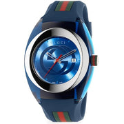  Shop Authentic Gucci Sync XXL Quartz Blue Dial Blue Rubber Strap Watch For Men - YA137104 - Luxxuri