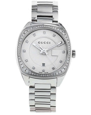  Shop Authentic Gucci GG2570 Diamonds Silver Dial Silver Steel Strap Watch For Women - YA142505 - Luxxuri