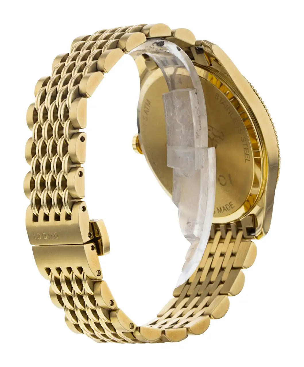  Shop Authentic Gucci G Timeless Quartz Silver Dial Gold Steel Strap Watch For Women - YA1264155 - Luxxuri