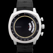  Shop Authentic Gucci Grip Chronograph Black Dial Black Rubber Strap Watch For Men - YA157301 - Luxxuri