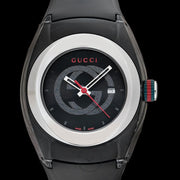  Shop Authentic Gucci Sync Quartz Black Dial Black Rubber Strap Watch For Men - YA137301 - Luxxuri