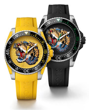  Shop Authentic Gucci Dive Tiger Yellow Dial Yellow Rubber Strap Watch For Men - YA136317 - Luxxuri