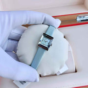  Shop Authentic Gucci G-Frame Pastel Blue Mother of Pearl Dial Blue Leather Strap Watch For Women - YA128531 - Luxxuri