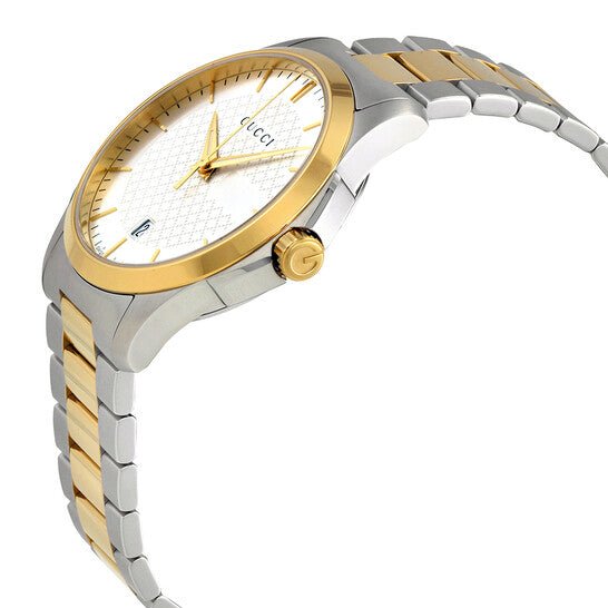  Shop Authentic Gucci G Timeless Silver Dial Two Tone Steel Strap Watch For Men - YA126474 - Luxxuri