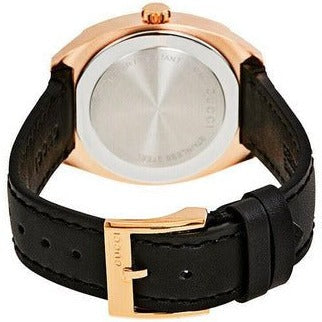  Shop Authentic Gucci GG2570 Quartz Black Dial Black Leather Strap Watch For Women - YA142509 - Luxxuri