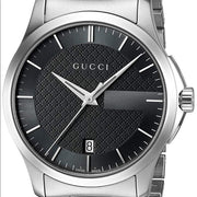  Shop Authentic Gucci G Timeless Black Dial Silver Steel Strap Unisex Watch - YA126457 - Luxxuri