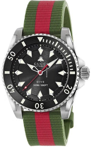  Shop Authentic Gucci Dive Automatic Black Dial Two Tone Rubber Strap Watch for Men - YA136349 - Luxxuri