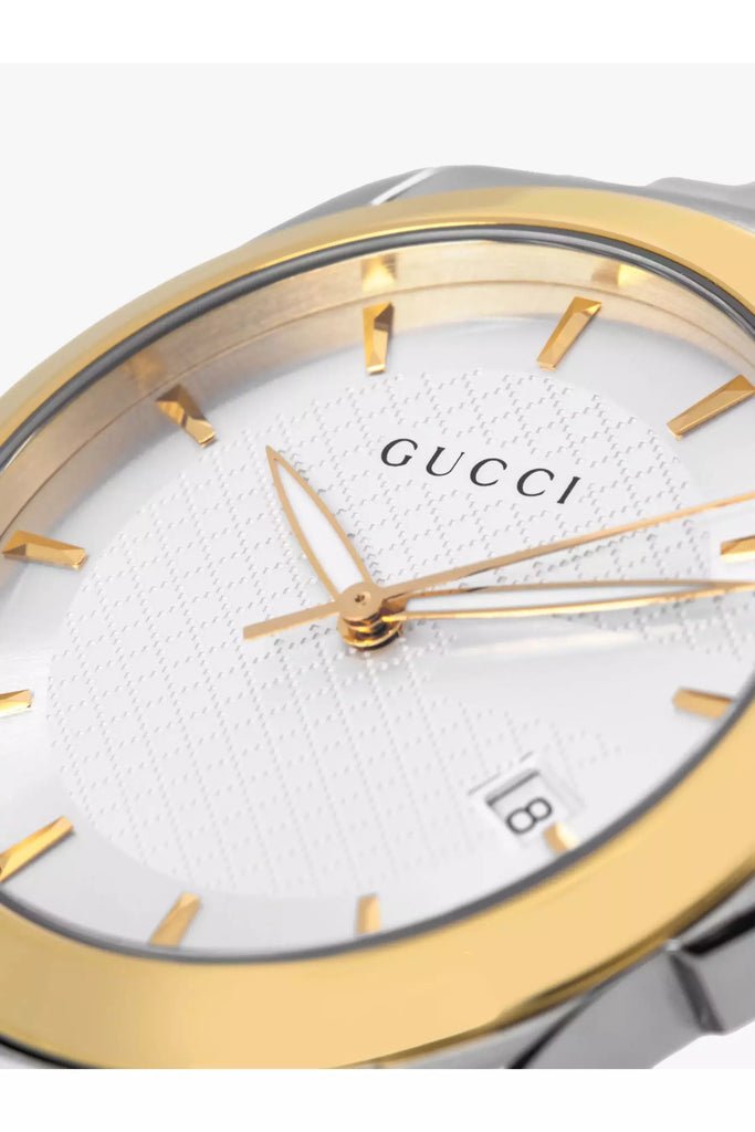  Shop Authentic Gucci G Timeless Silver Dial Two Tone Steel Strap Watch For Men - YA126409 - Luxxuri