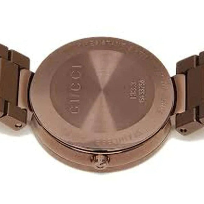  Shop Authentic Gucci Interlocking G Quartz Brown Dial Brown Steel Strap Watch for Women -  YA133317 - Luxxuri