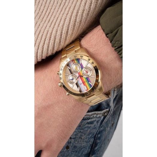 Shop Authentic Guess Altitude Multifunction Gold Dial Gold Steel Strap Watch for Men - GW0434G1 - Luxxuri