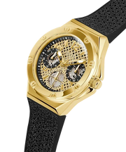  Shop Authentic Guess Asteria Multifunction Gold Dial Black Rubber Strap Watch For Women - GW0620L2 - Luxxuri