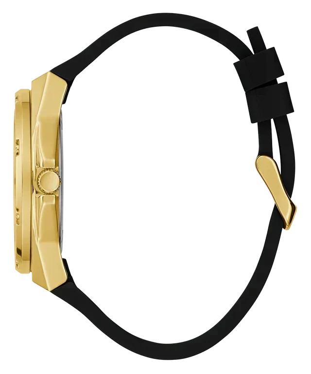  Shop Authentic Guess Asteria Multifunction Gold Dial Black Rubber Strap Watch For Women - GW0620L2 - Luxxuri