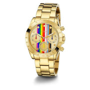  Shop Authentic Guess Eclipse Multifunction Gold Dial Gold Steel Strap Watch for Women - GW0433L1 - Luxxuri