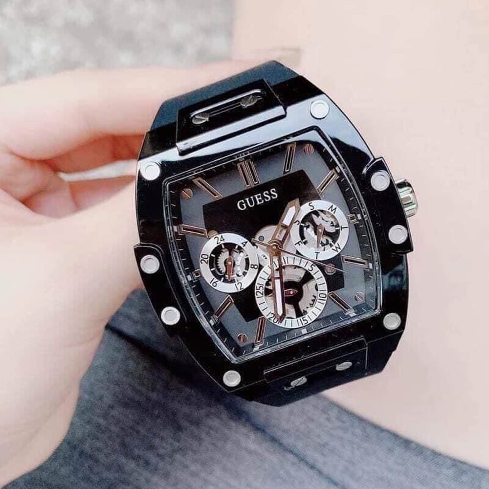  Shop Authentic Guess Phoenix Multifunction Black Dial Black Rubber Strap Watch for Men - GW0203G3 - Luxxuri