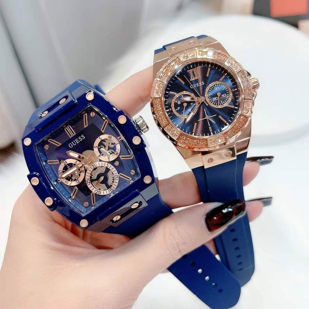 Shop Authentic Guess Phoenix Multifunction Blue Dial Blue Rubber Strap Watch for Men - GW0203G7 - Luxxuri