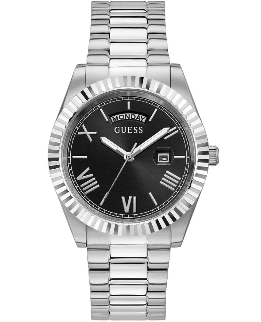  Shop Authentic Guess Connoisseur Black Dial Silver Steel Strap Watch for Men - GW0265G1 - Luxxuri