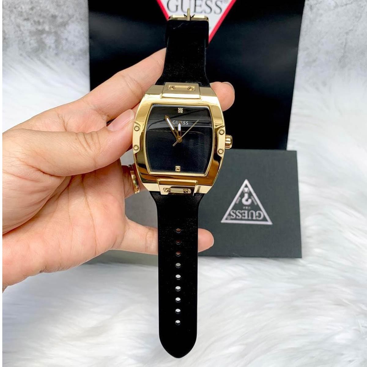  Shop Authentic Guess Phoenix Black Dial Black Rubber Strap Watch for Men - GW0386G3 - Luxxuri