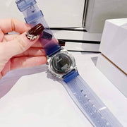  Shop Authentic Guess Athena Active Life Clear White Dial Blue Rubber Strap Watch for Women - GW0409L1 - Luxxuri