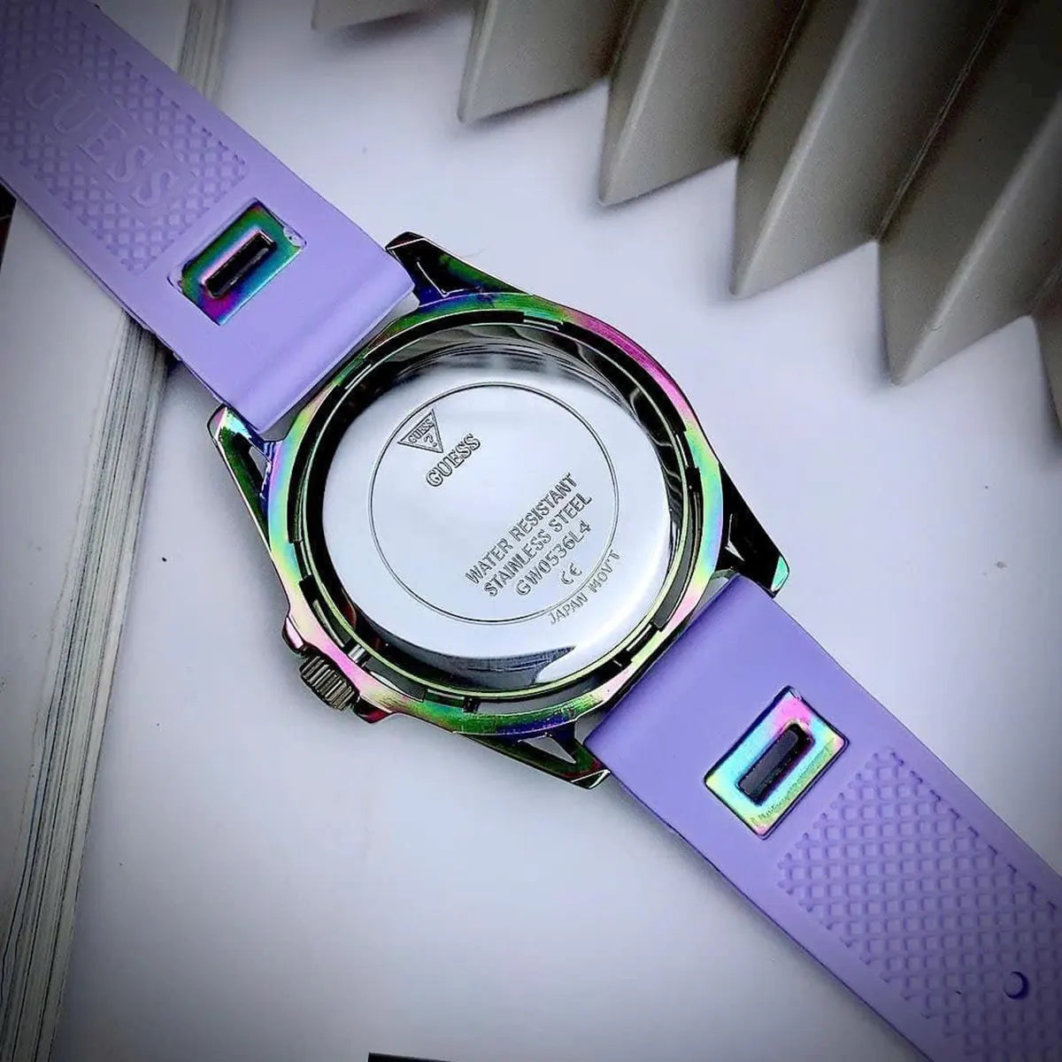  Shop Authentic Guess Queen Quartz Purple Dial Purple Silicone Strap Watch For Women - GW0536L4 - Luxxuri