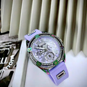  Shop Authentic Guess Queen Quartz Purple Dial Purple Silicone Strap Watch For Women - GW0536L4 - Luxxuri