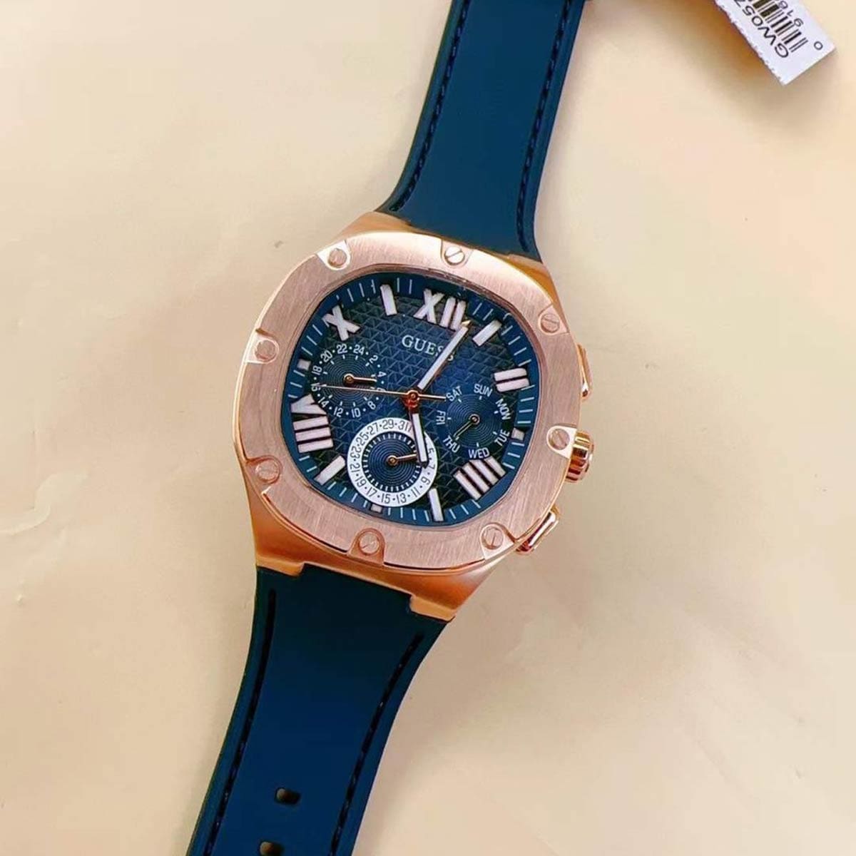  Shop Authentic Guess Headline Multifunction Quartz Blue Dial Blue Silicone Strap Watch For Men - GW0571G2 - Luxxuri