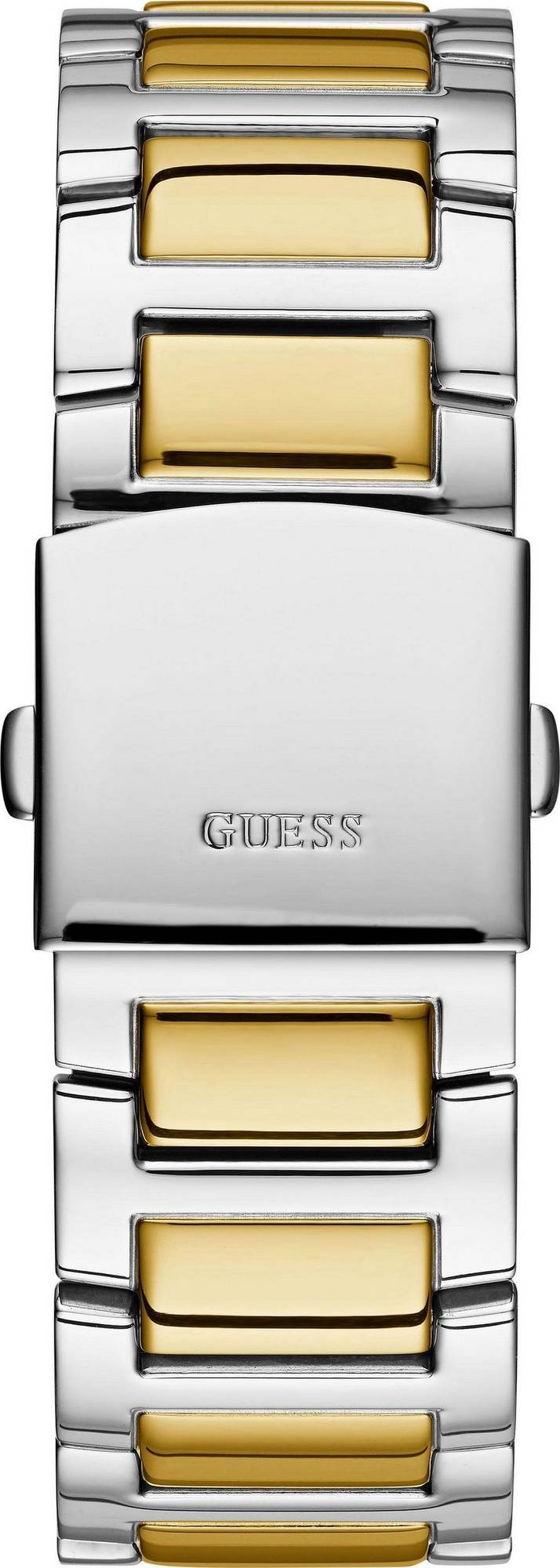  Shop Authentic Guess Frontier Chronograph Crystals Silver Dial Two Tone Steel Strap Watch for Men - W0799G4 - Luxxuri