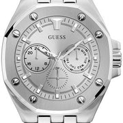  Shop Authentic Guess Analog Quartz Silver Dial Silver Steel Strap Watch For Men - U0377G1 - Luxxuri