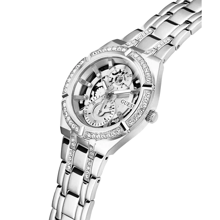  Shop Authentic Guess Allara Quartz Silver Dial Silver Steel Strap Watch For Women - GW0604L1 - Luxxuri