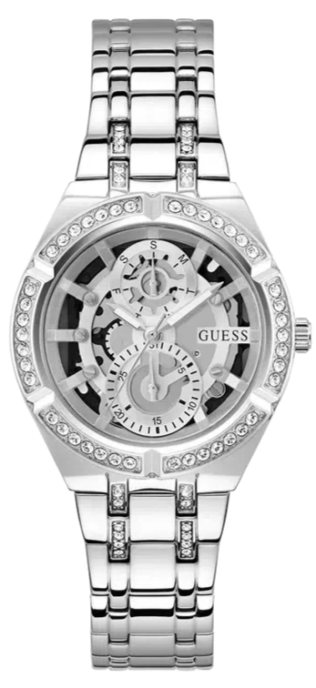  Shop Authentic Guess Allara Quartz Silver Dial Silver Steel Strap Watch For Women - GW0604L1 - Luxxuri