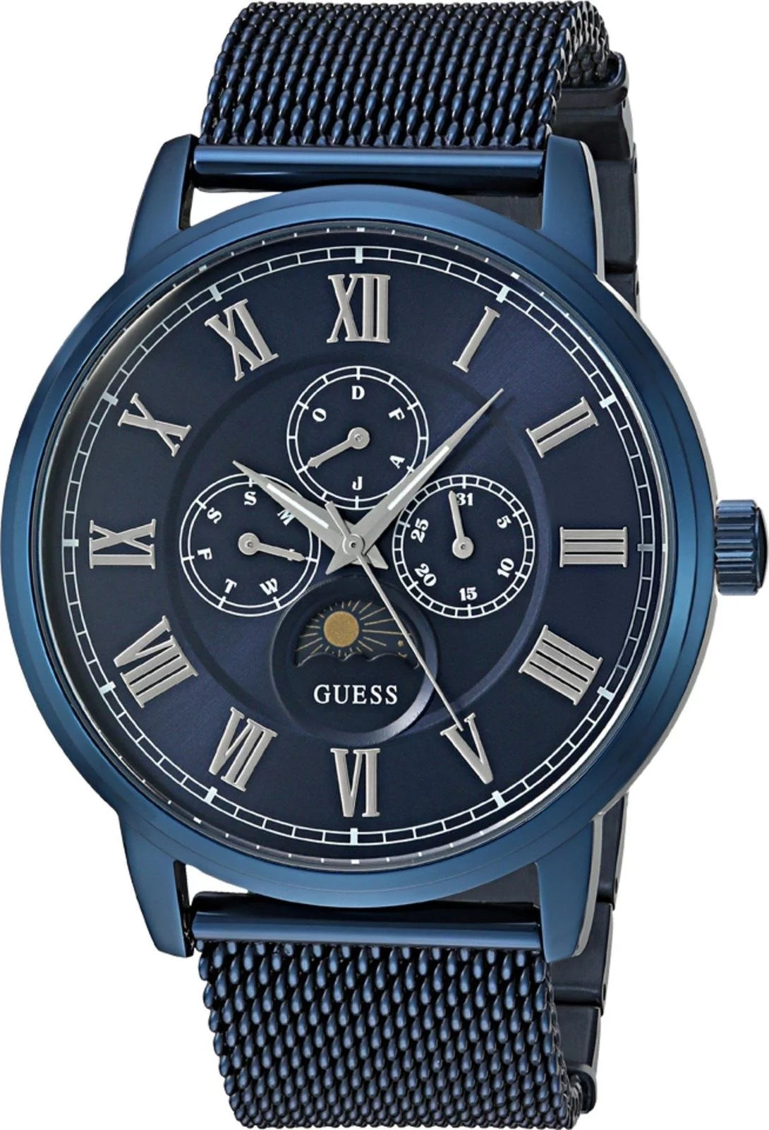  Shop Authentic Guess Delancey Analog Blue Dial Blue Mesh Bracelet Watch for Men - W0871G3 - Luxxuri