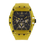  Shop Authentic Guess Phoenix Multi Function Black Dial Yellow Rubber Strap Watch for Men - GW0203G6 - Luxxuri