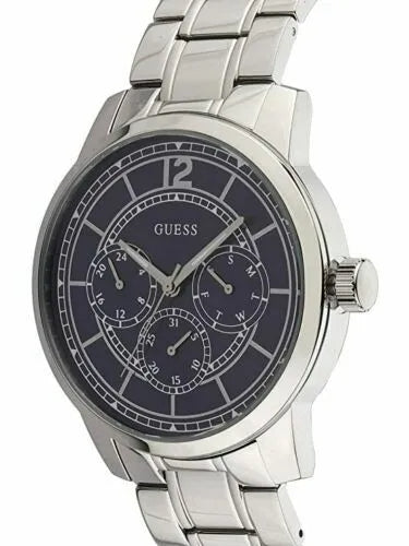  Shop Authentic Guess Horizon Chronograph Quartz Black Dial Silver Steel Strap Watch For Men - W0379G1 - Luxxuri