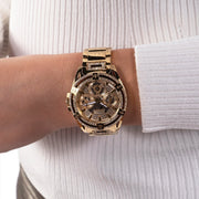  Shop Authentic Guess Queen Quartz Gold Dial Gold Steel Strap Watch For Women - GW0464L2 - Luxxuri