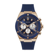  Shop Authentic Guess Poseidon Blue Dial Blue Rubber Strap Watch for Men - GW0057G2 - Luxxuri