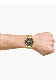  Shop Authentic Guess Delancy Black Dial Gold Mesh Bracelet Watch for Men - W0871G2 - Luxxuri