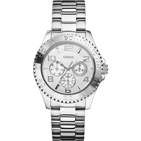  Shop Authentic Guess BFF Multifunction Silver Dial Silver Steel Strap Watch for Women - W0231L1 - Luxxuri