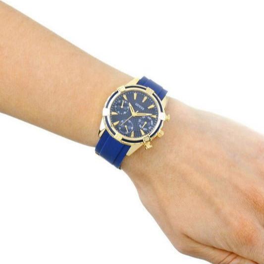  Shop Authentic Guess Catalina Blue Gold Tone Blue Silicone Strap Watch For Women - W0562L2 - Luxxuri
