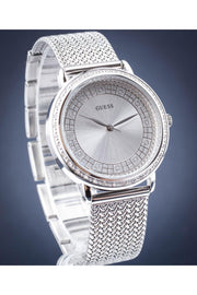  Shop Authentic Guess Quartz Silver Dial Willow Stainless Steel Mesh Bracelet Watch For Women - W0836L2 - Luxxuri