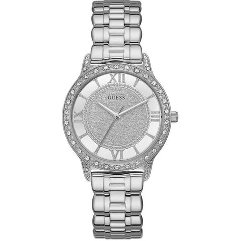  Shop Authentic Guess Ethereal Diamonds Silver Dial Silver Steel Strap Watch for Women - W1013L1 - Luxxuri